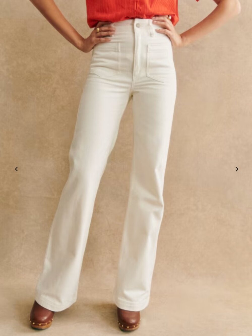 Sezane THE 70'S TROUSERS Ecru
